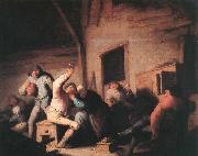 OSTADE, Adriaen Jansz. van Carousing Peasants in a Tavern France oil painting artist